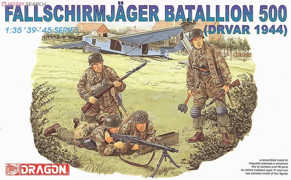 Dragon 6145 1/35 Ölçek 500 Askerli Paraşütçü Taburu (Drvar 1944) Asker Figürleri Plastik Model Kiti