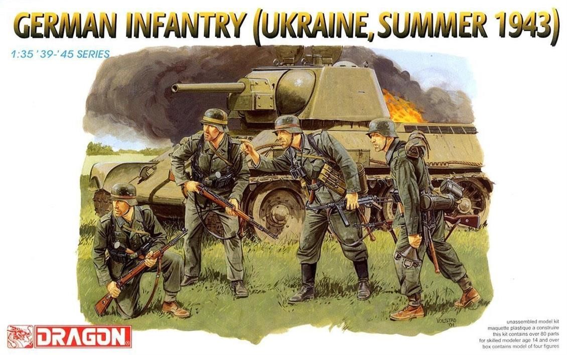 Dragon 6153 1/35 Alman Piyade Asker Figür Maket Seti Ukrayna, Yaz 1943