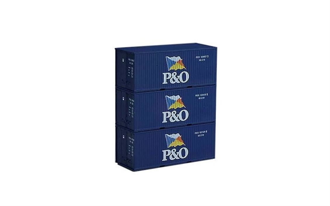 56200 1/87 CONTAİNER 20'  P&O, SET OF 3