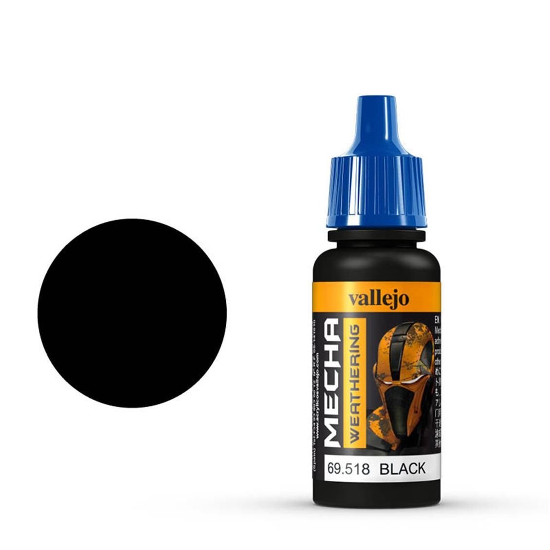 Vallejo 69518 17 ml. Black Wash, Mecha Color Serisi Model Boyası