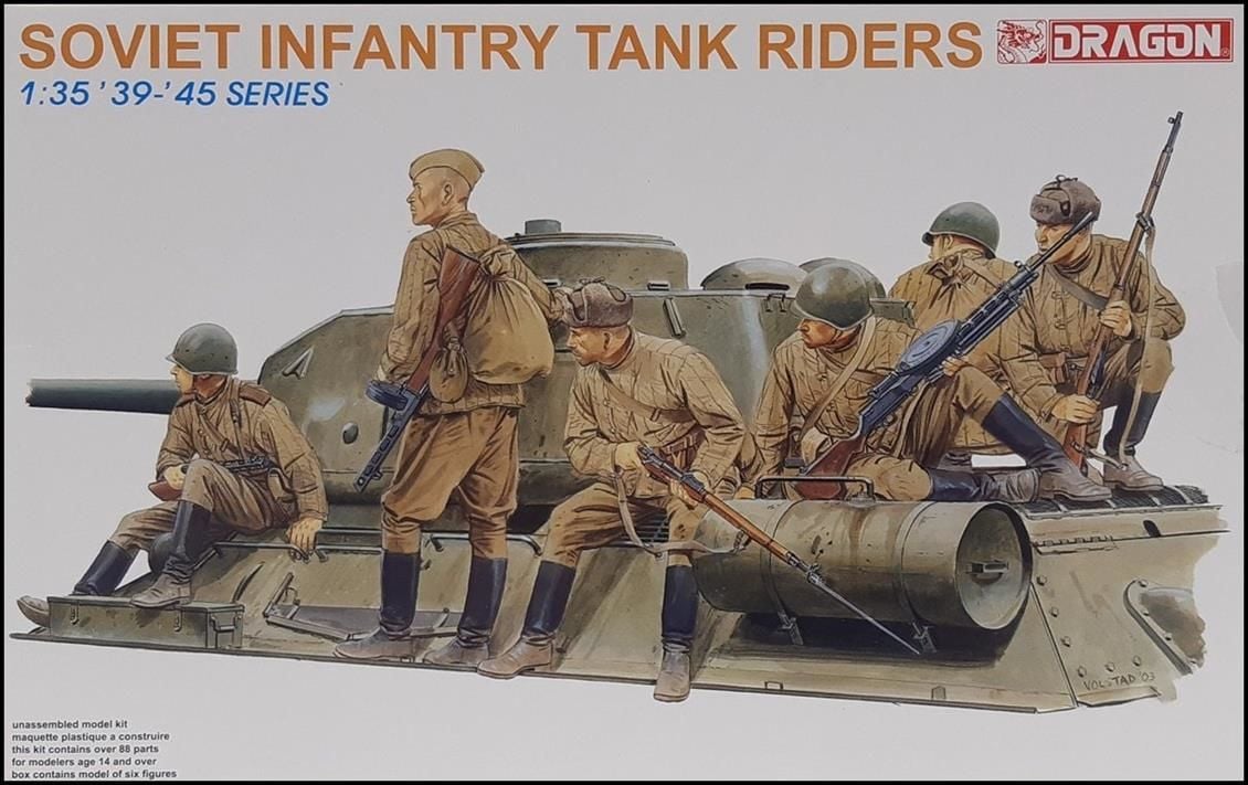 Dragon 6197 1/35 Ölçek Sovyet Tank Sürücü Asker Figürleri Plastik Model Kiti