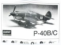 Academy 12456 1/72 Curtiss P-40B Savaş Uçağı Demonte Plastik Maketi