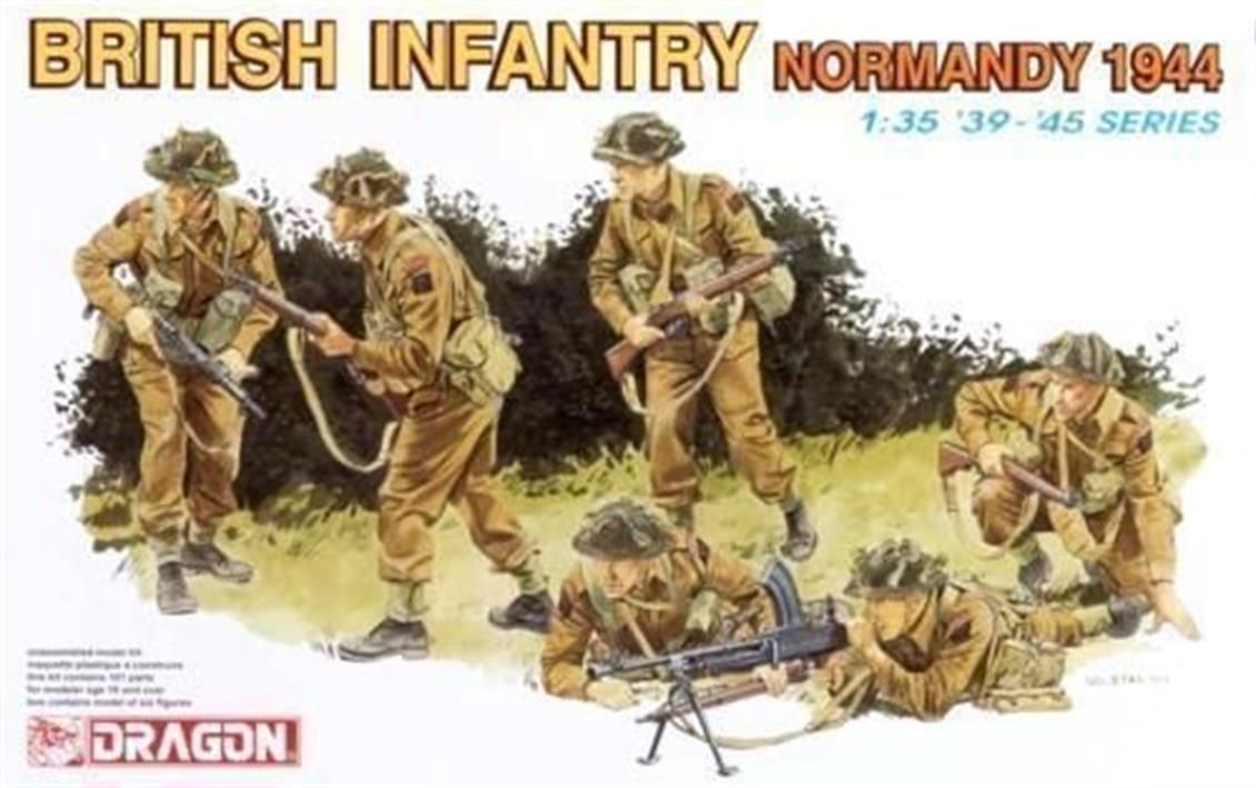 Dragon 6212 1/35 Ölçek İngiliz Piyade (Normandiya 1944) Asker Figürleri  Plastik Model Kiti
