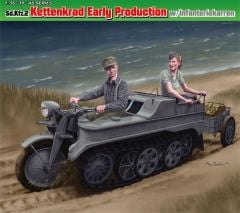 Dragon 6341 1/35 Sd.Kfz.2 Kettenkrad Paletli Motosiklet ve Çekici Maketi