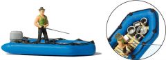 Preiser 10687 1/87 Ölçek angler im schlauchboot Figürleri