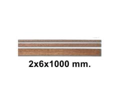80147 AHSAP CITA- DARK BROWN SAPELLY-2X6X1000 MM-10 ADET