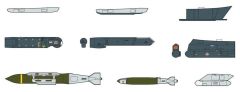 Hasegawa X72-14 35114 1/72 Ölçek Savaş Uçağı Silahları-IX Plastik Model Kiti