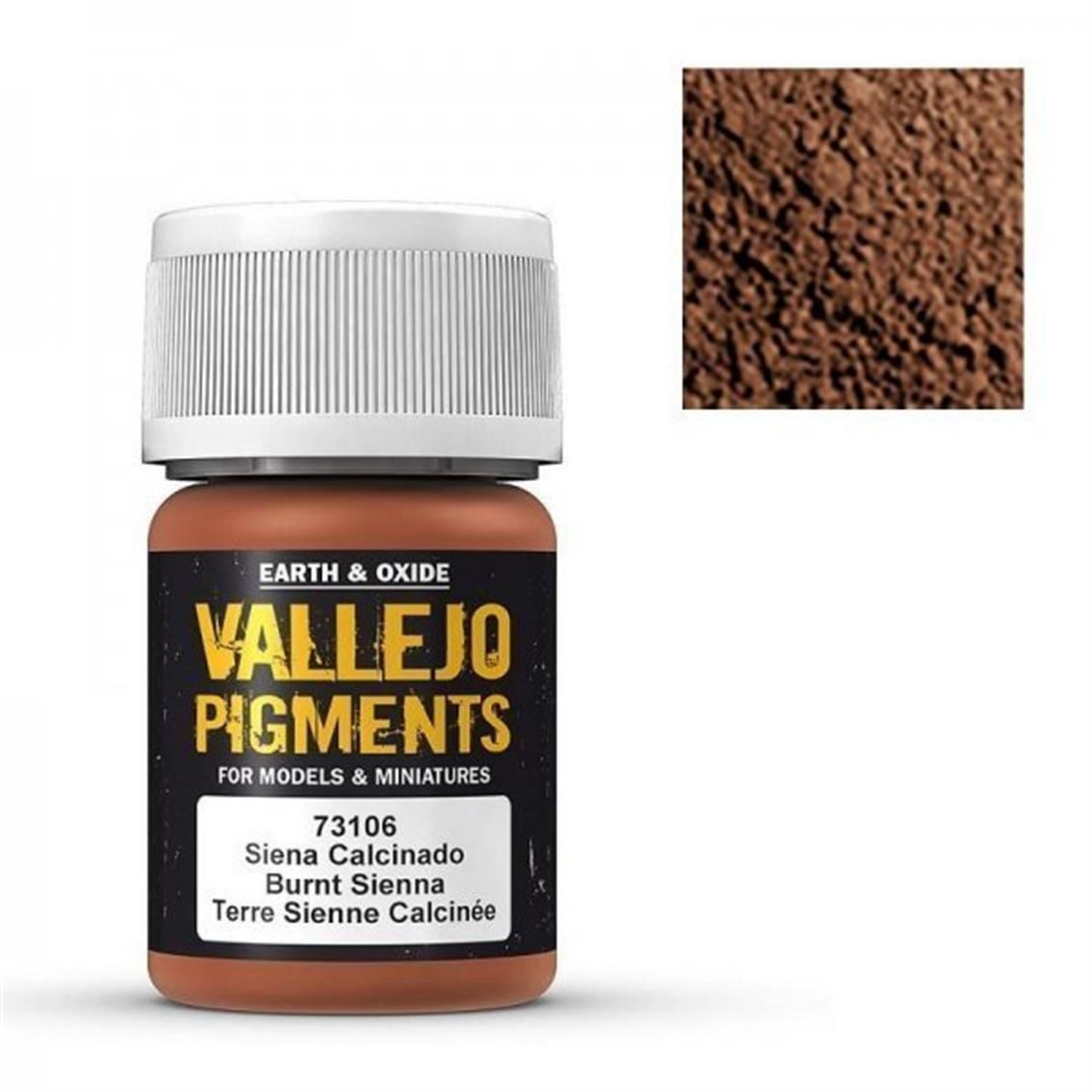 Vallejo 73106 35 ml. Burnt Sienna, Model Boyası Pigmenti