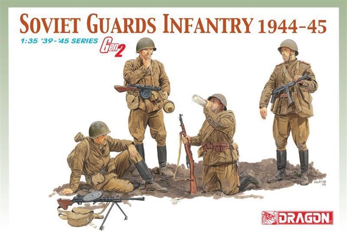 Dragon 6376 1/35 Ölçek Sovyet Muhafızlar (1944-45) Piyade Askeri Figürleri  Plastik Model Kiti