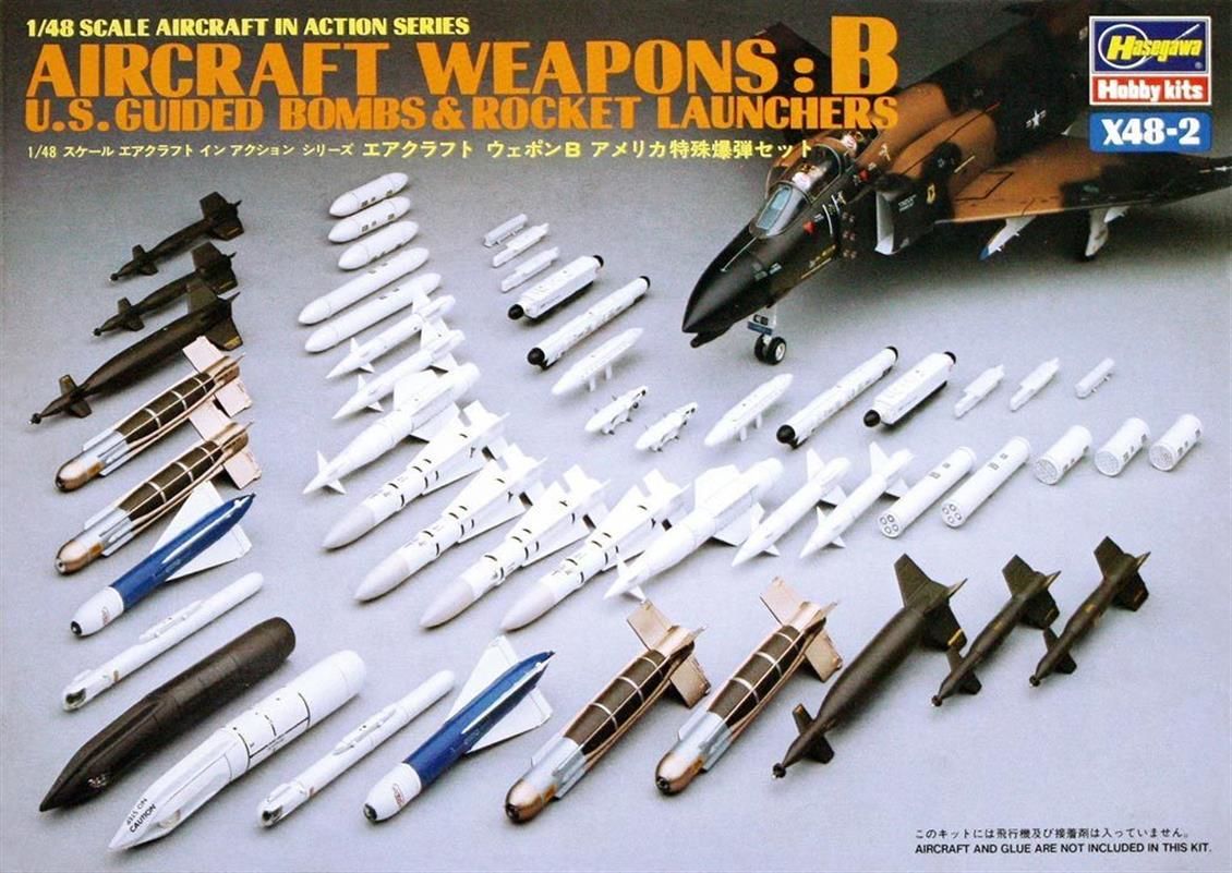 Hasegawa X48-2 36002 1/48 Ölçek Savaş Uçağı Silahları-B Plastik Model Kiti
