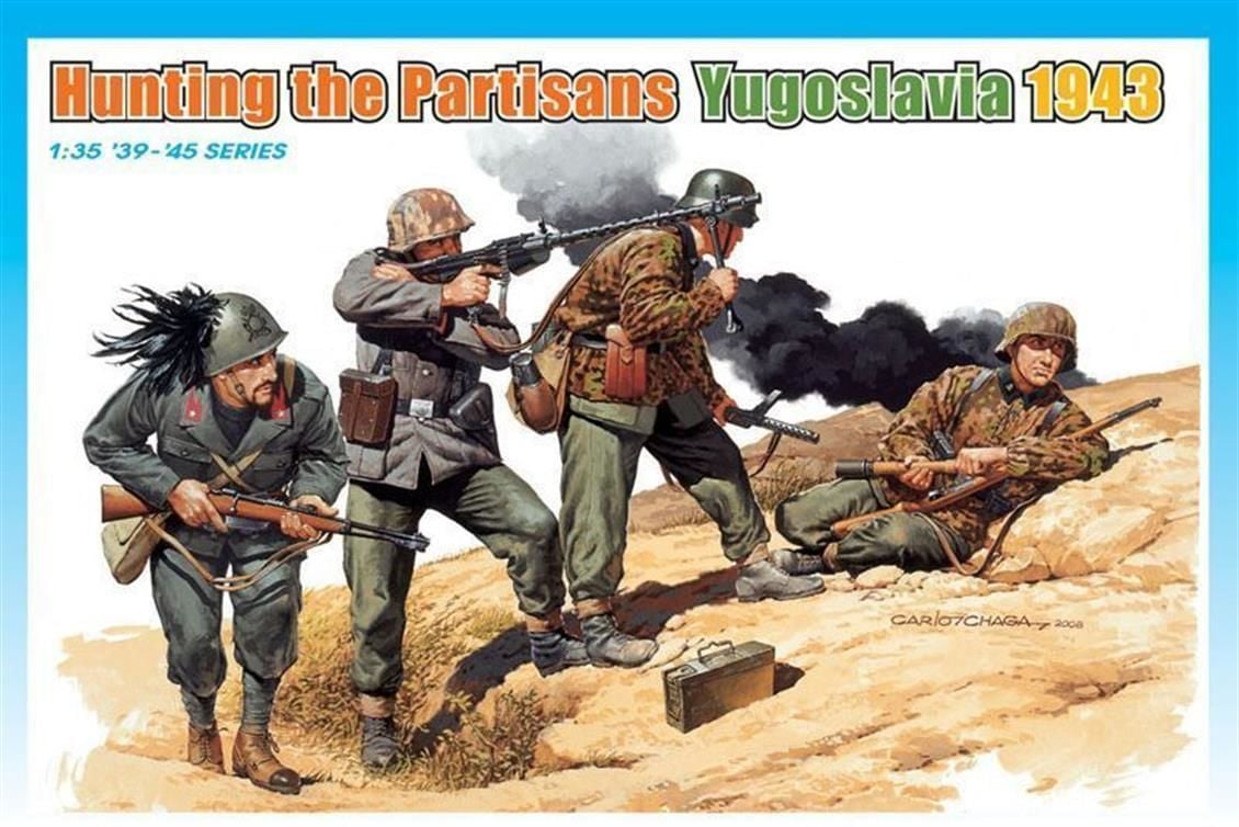 Dragon 6491 1/35 Ölçek Partizan Avı (Yugoslavya 1943) Asker Figürleri  Plastik Model Kiti