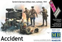 3590 1/35 ACCİDENT. SOVİET & GERMAN MİLİTARY MEN,