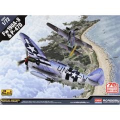 Academy 12513 1/72 P-47D & Fw190A-8 70. Yıl Savaş Uçağı Demonte Plastik Maketi