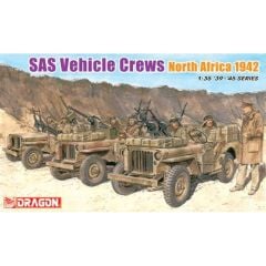 Dragon 6682 1/35 SAS Askeri Araç Mürettebatı Asker Figür Maket Seti Kuzey Afrika 1942