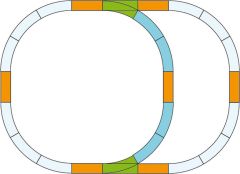 35302 1/22,5 G-TRACK TURN SET