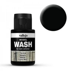Vallejo 76518 35 ml. Black, Wash Serisi Model Boyası