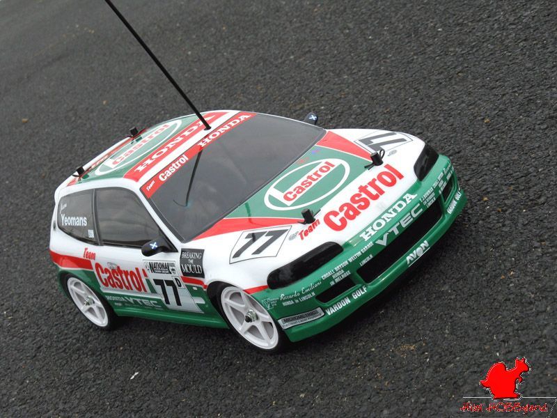 Tamiya Castrol Honda Civic VTi Clear Body Set 190 mm Boyasız Şeffaf Kaporta