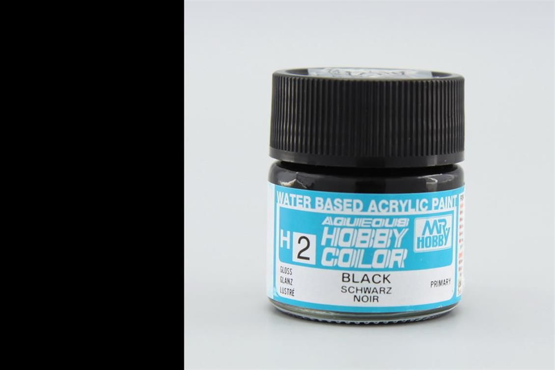 Gunze H002 10 ml. Black, Aqueous Serisi Maket Boyası