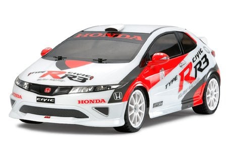 TAMIYA 1/10 J.A.S HONDA Civic R3 Kaportası 190 mm (Boyasız şeffaf)