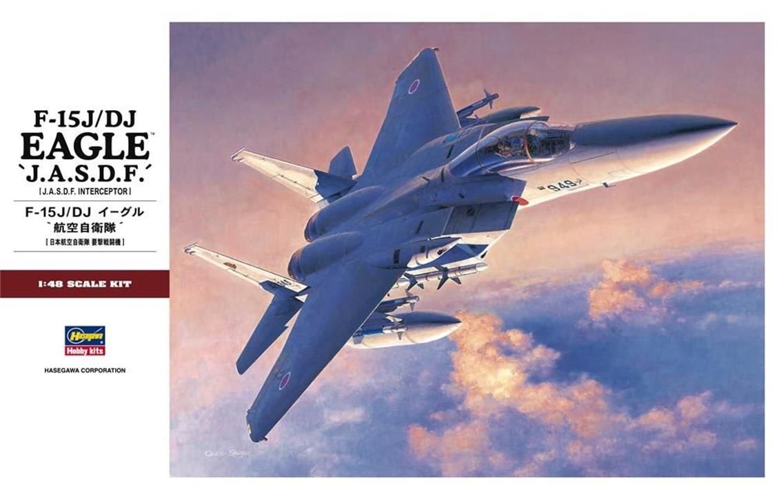 Hasegawa PT51 07251 1/48 Ölçek F-15J/DJ Eagle JASDF Savaş Uçağı Plastik Model Kiti