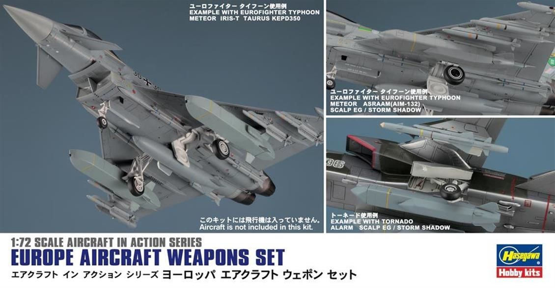 Hasegawa X72-15 35115 1/72 Ölçek Avrupa Savaş Uçağı Silahları Plastik Model Kiti