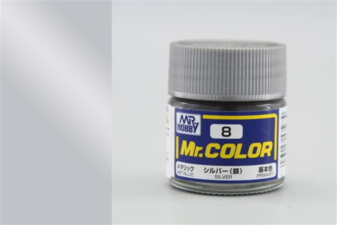 Gunze C008 10 ml. Silver, Mr.Color Serisi Maket Boyası