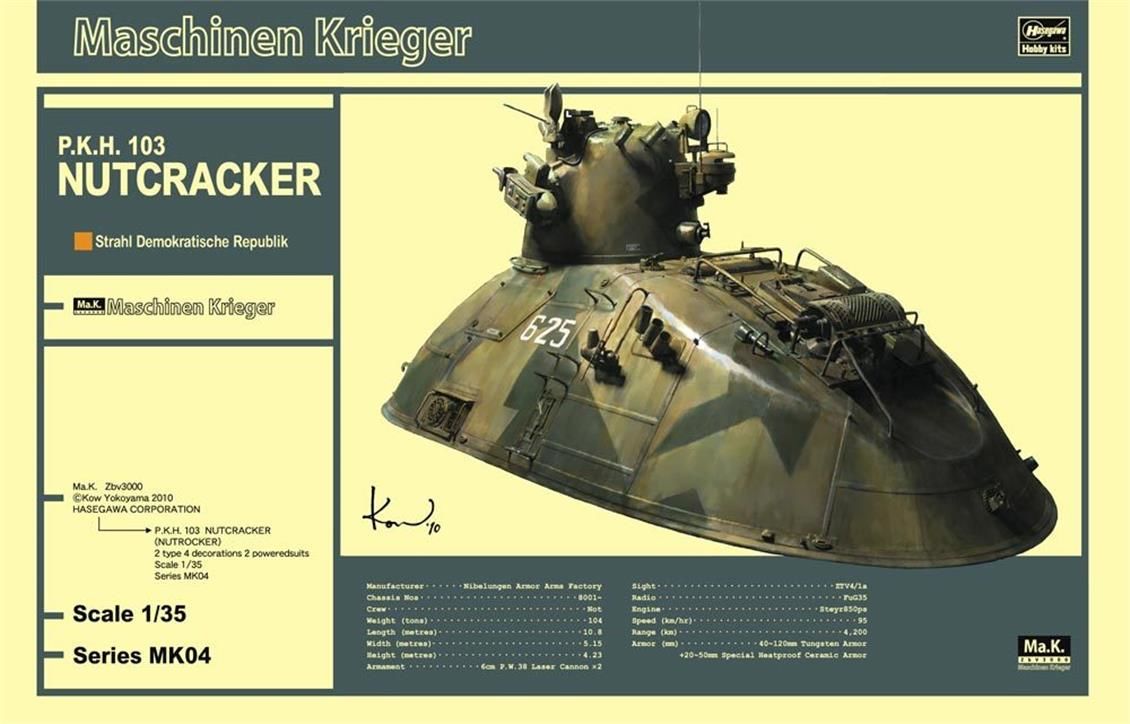 Hasegawa MK04 64004 1/35 Ölçek P.K.H. 103 Nutcracker Bilim Kurgu Plastik Model Kiti