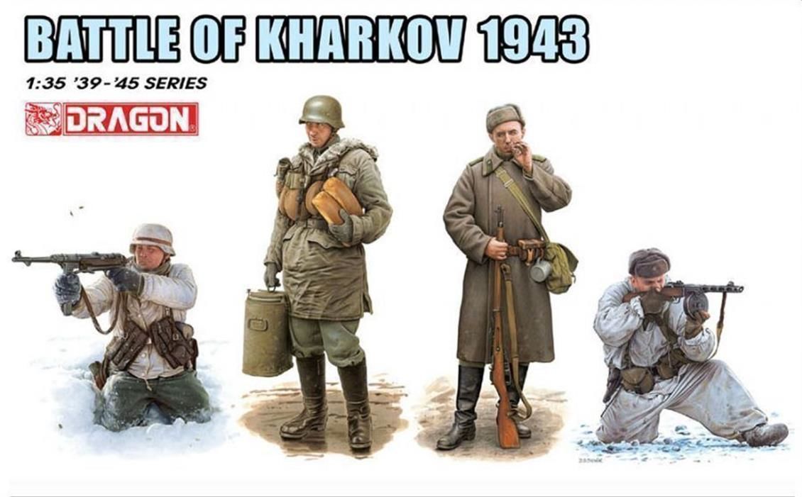 Dragon 6782 1/35 Ölçek Kharkov Savaşı (1943) Asker Figürleri Plastik Model Kiti