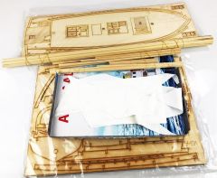 Türk Model 1/35 107 Vega Yelkenli, Demonte Ahşap Maketi
