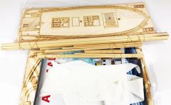 Türk Model 1/35 107 Vega Yelkenli, Demonte Ahşap Maketi