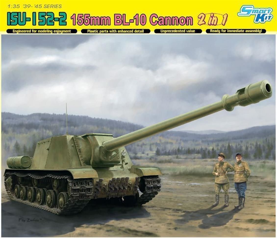 Dragon 6796 1/35 Ölçek ISU-152-2 155mm BL-10 Cannon Tank Avcısı Plastik Model Kiti