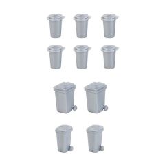 Faller 180905 1/87 Çöp Kovası ( 12 Adet ) Demonte Plastik Maketi