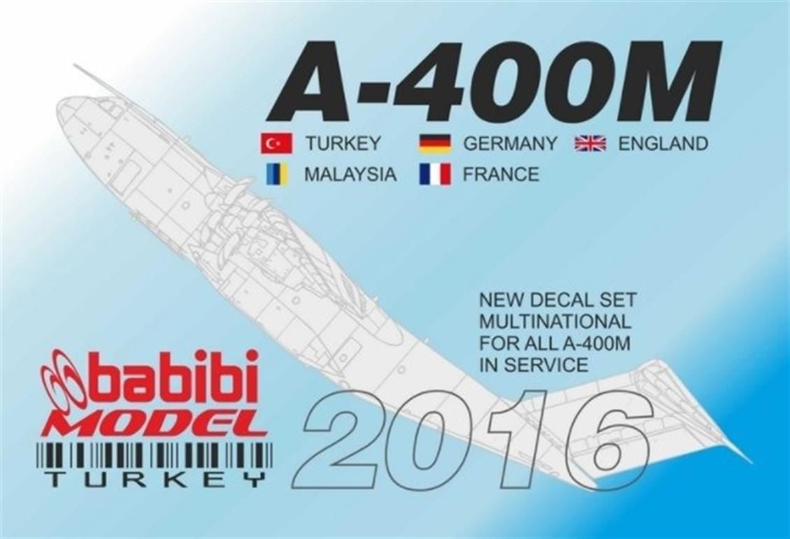 Babibi DDT01021 1/144 A-400M, Multinational, Dekal Çıkartma