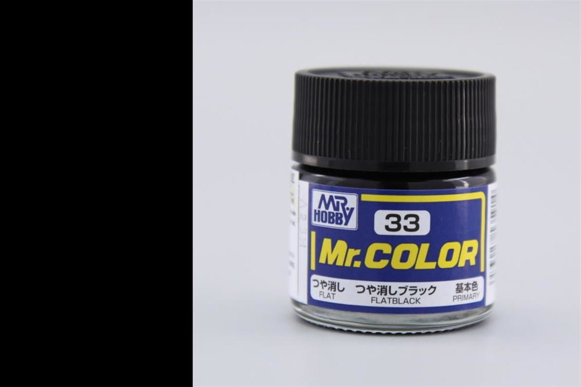 Gunze C033 10 ml. Flat Black, Mr.Color Serisi Maket Boyası