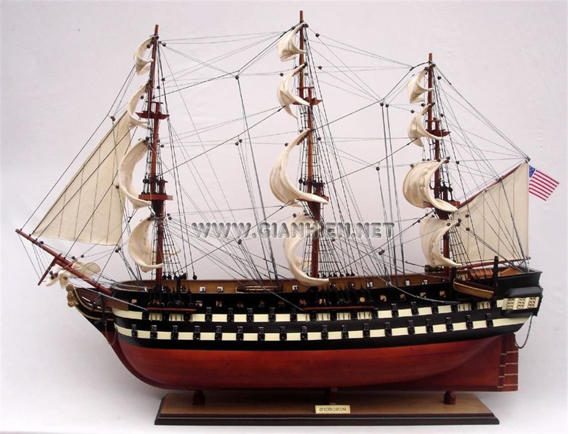 GIANHIEN TS0106W USS NORTH CAROLINA AHŞAP AHŞAP YELKENLİ SAVAŞ GEMİSİ MAKETİ