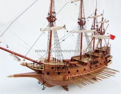 GIANHIEN TS0127W GOKE OSMANLI DONANMASI AHŞAP HAZIR YELKENLİ SAVAŞ GEMİSİ MAKETİ
