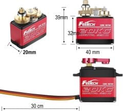 FT5320M 20kg Analog Servo / Metal Dişli Torklu Servo