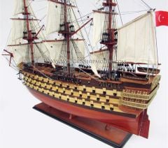 GIANHIEN TS0128W MAHMUDİYE OSMANLI DONANMASI AHŞAP HAZIR YELKENLİ SAVAŞ GEMİSİ MAKETİ