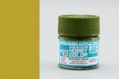Gunze H058 10 ml. Interior Green, Aqueous Serisi Maket Boyası
