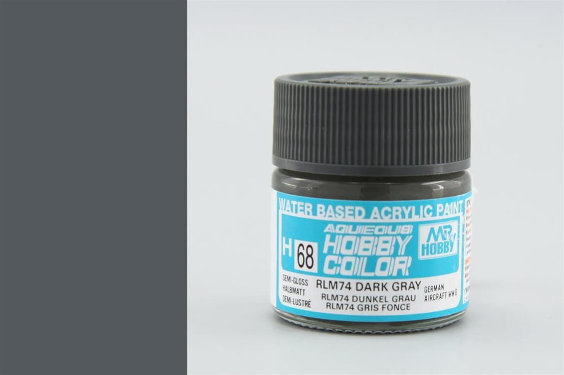 Gunze H068 10 ml. RLM74 Dark Gray, Aqueous Serisi Maket Boyası