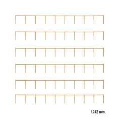 Faller 180427 1/87 Ahşap Korkuluk, 1242 mm.  Demonte Plastik Maketi