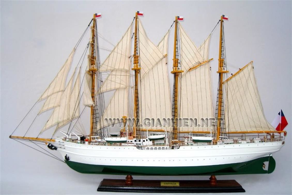GIANHIEN TS0078P80 ESMERALDA AHŞAP HAZIR YELKENLİ GEMİ MAKETİ