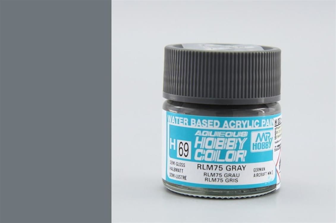 Gunze H069 10 ml. RLM75 Gray, Aqueous Serisi Maket Boyası