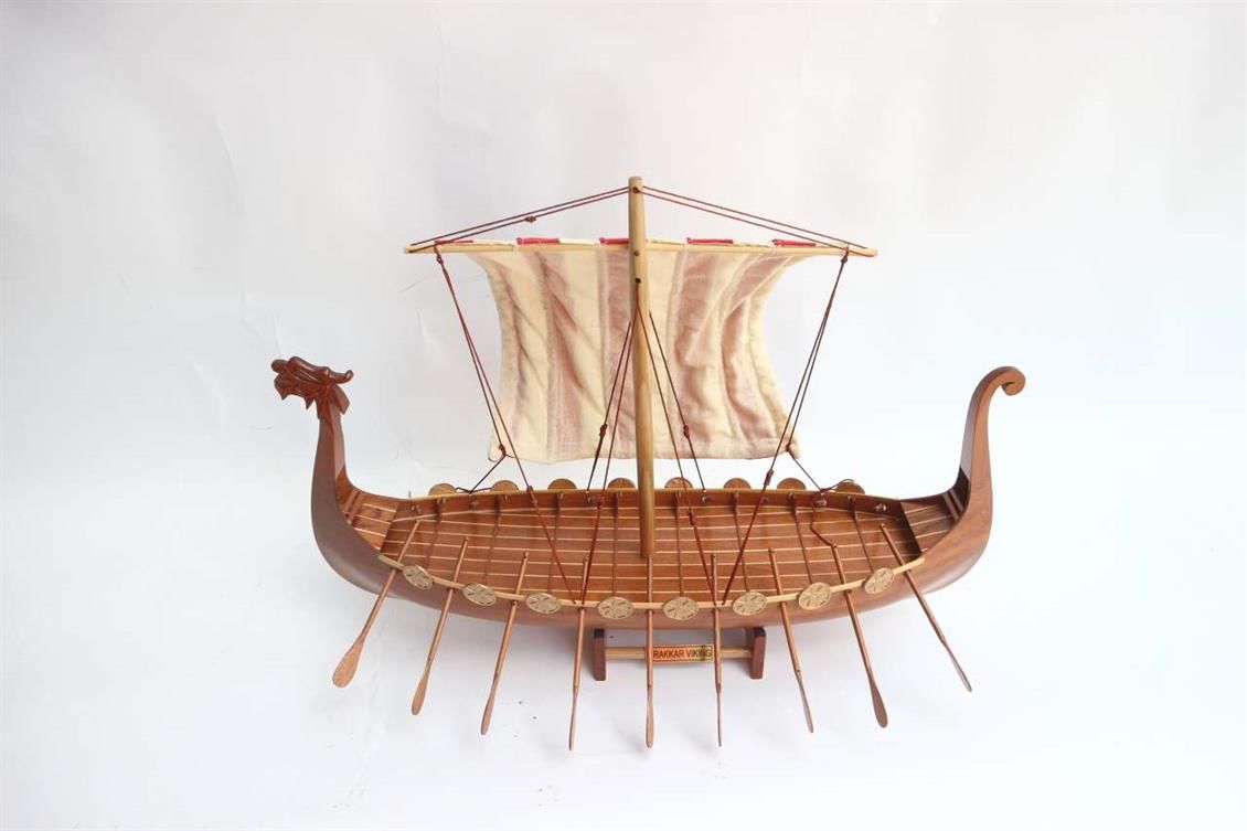 GIANHIEN FB0011W60 DRAKKAR VIKING FARGAG AHŞAP HAZIR YELKENLİ GEMİ MAKETİ