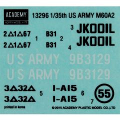 Academy 13296 1/35 Amerikan Army M60A2 PATTON Tankı Demonte Plastik Maketi