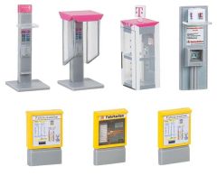 Faller 180347 1/87 Bilet ve Telefon Otomatları Demonte Plastik Maketi