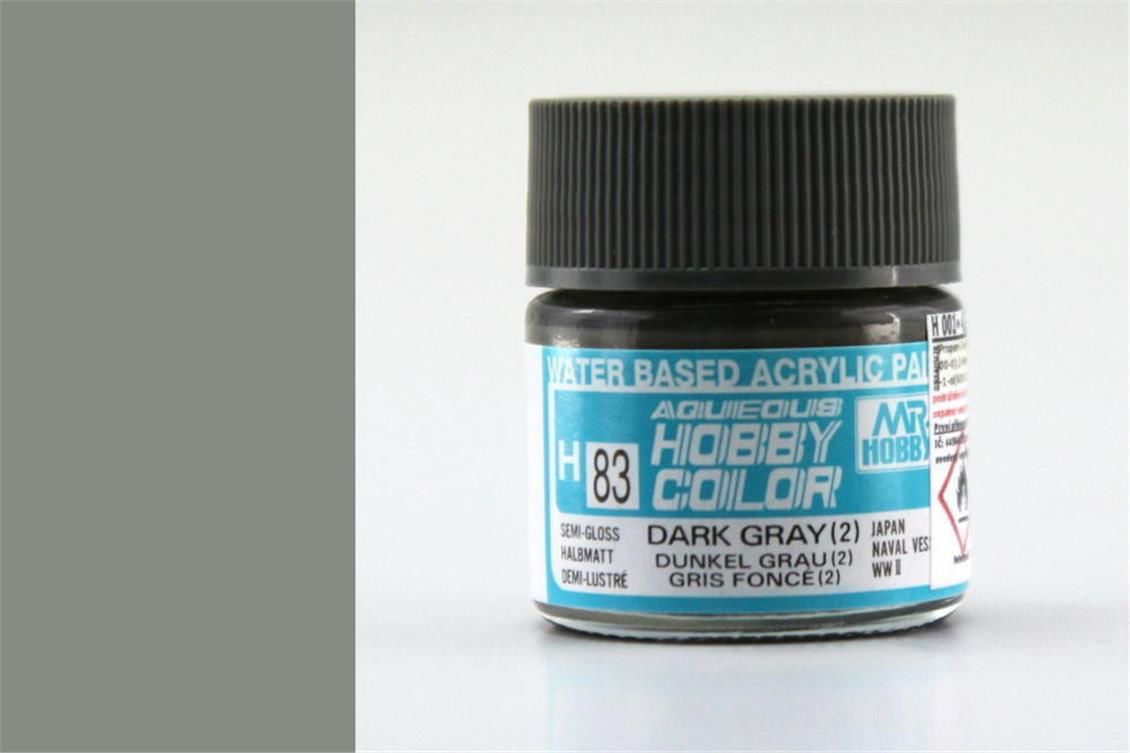 Gunze H083 10 ml. Dark Gray (2), Aqueous Serisi Maket Boyası