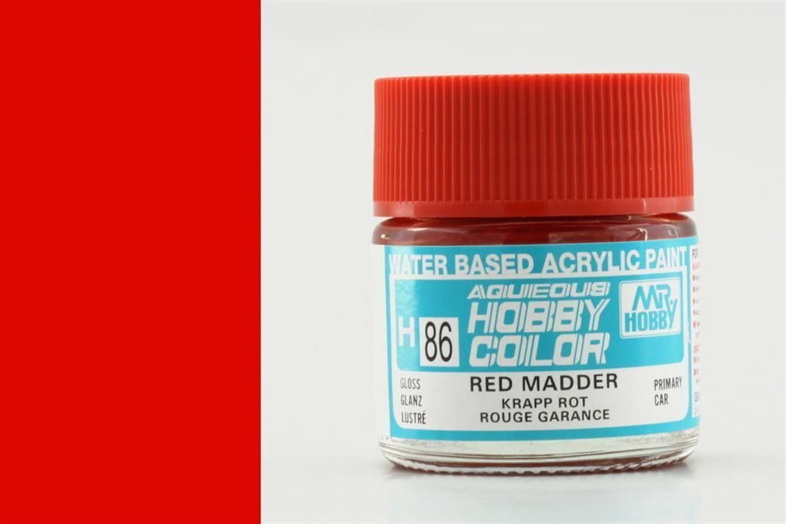 Gunze H086 10 ml. Red Madder, Aqueous Serisi Maket Boyası