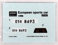 Academy 15526 1/24 Ferrari Testarossa Binek Aracı Demonte Plastik Maketi