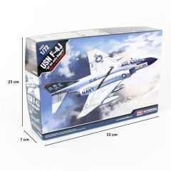 Academy 12529 1/72 USN F-4J (VF-84 Jolly Rogers) Savaş Uçağı Demonte Plastik Maketi